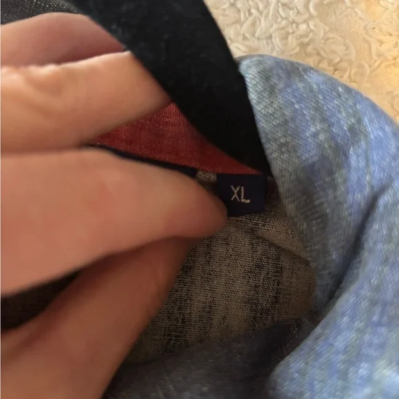 Vintage Polo by Ralph Lauren Men's Red, Blue, and Cream Zip-up Jacket - Picture 7 of 7